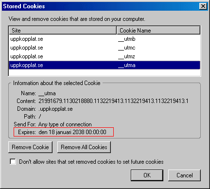 cookie data i Firefox