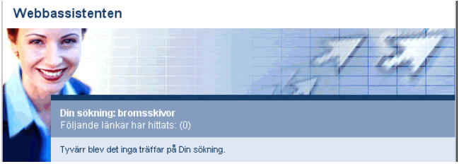 Misslyckad internsökning