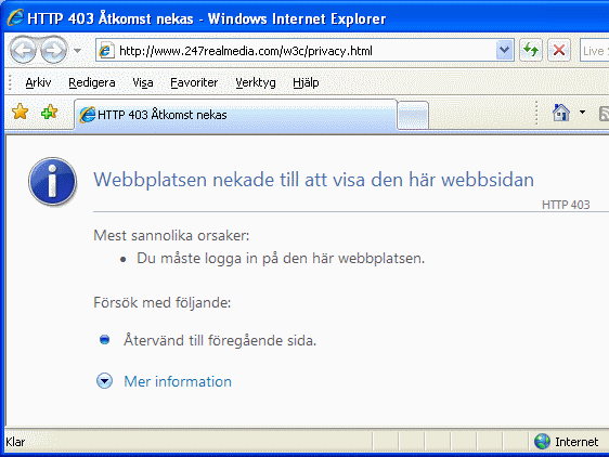Privacy policy does not exist