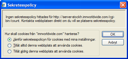 Soprent vad gäller sekretesspolicy