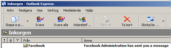 Spam as a Facebook Administration message