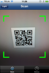 Scanning a QR coe
