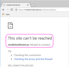 not secure varning